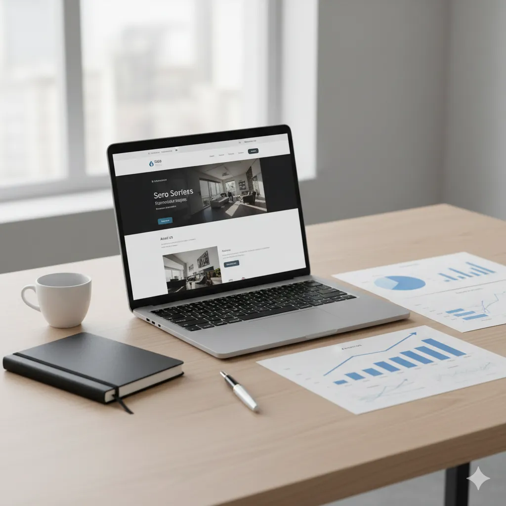 business website laptop analytics reports