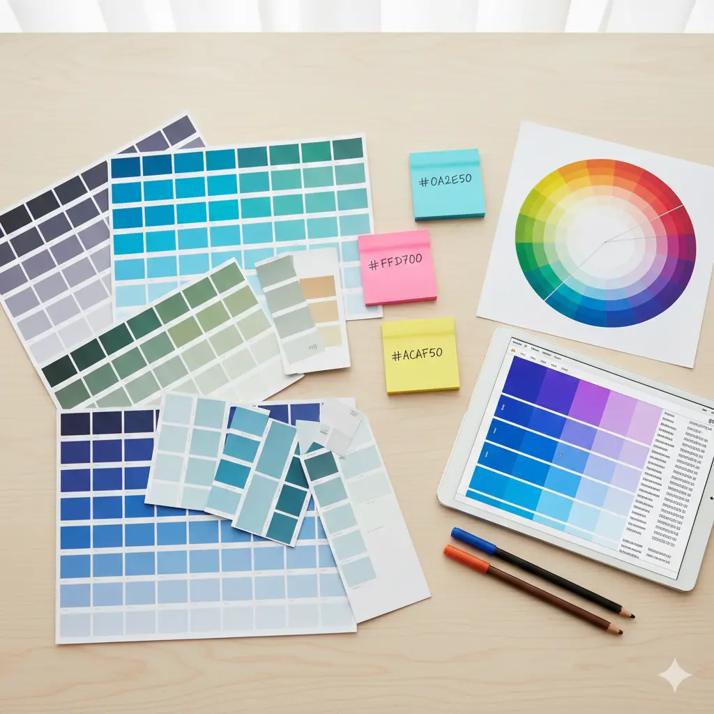 color palette swatches design planning