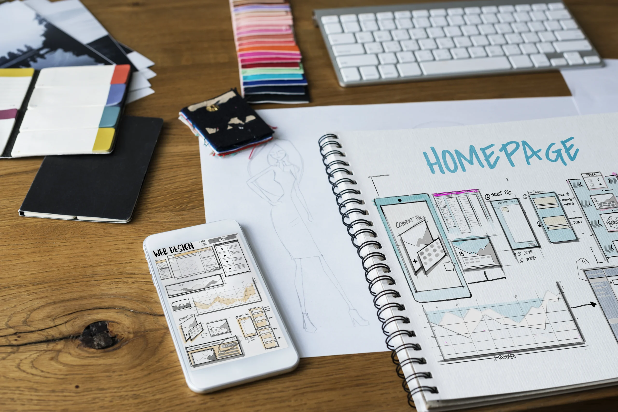 homepage wireframe design workspace