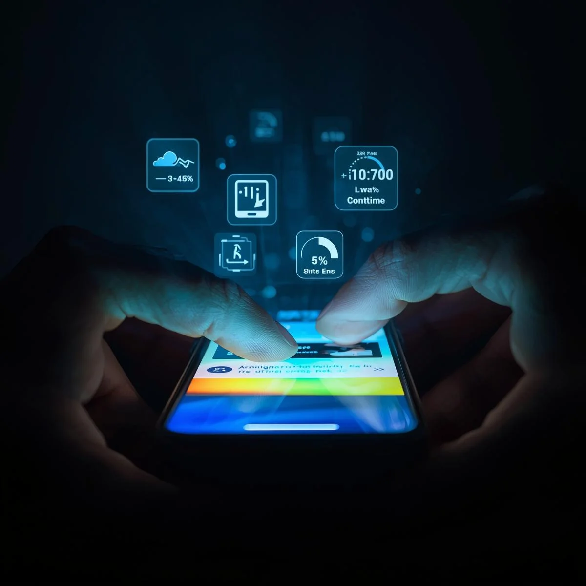 mobile app data visualization interface