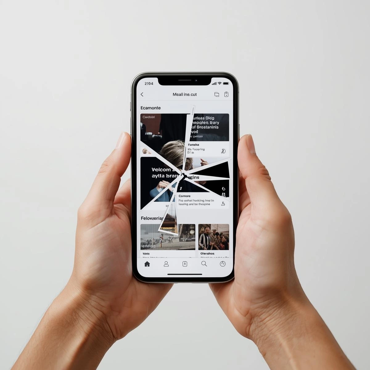 mobile app UI design mockup