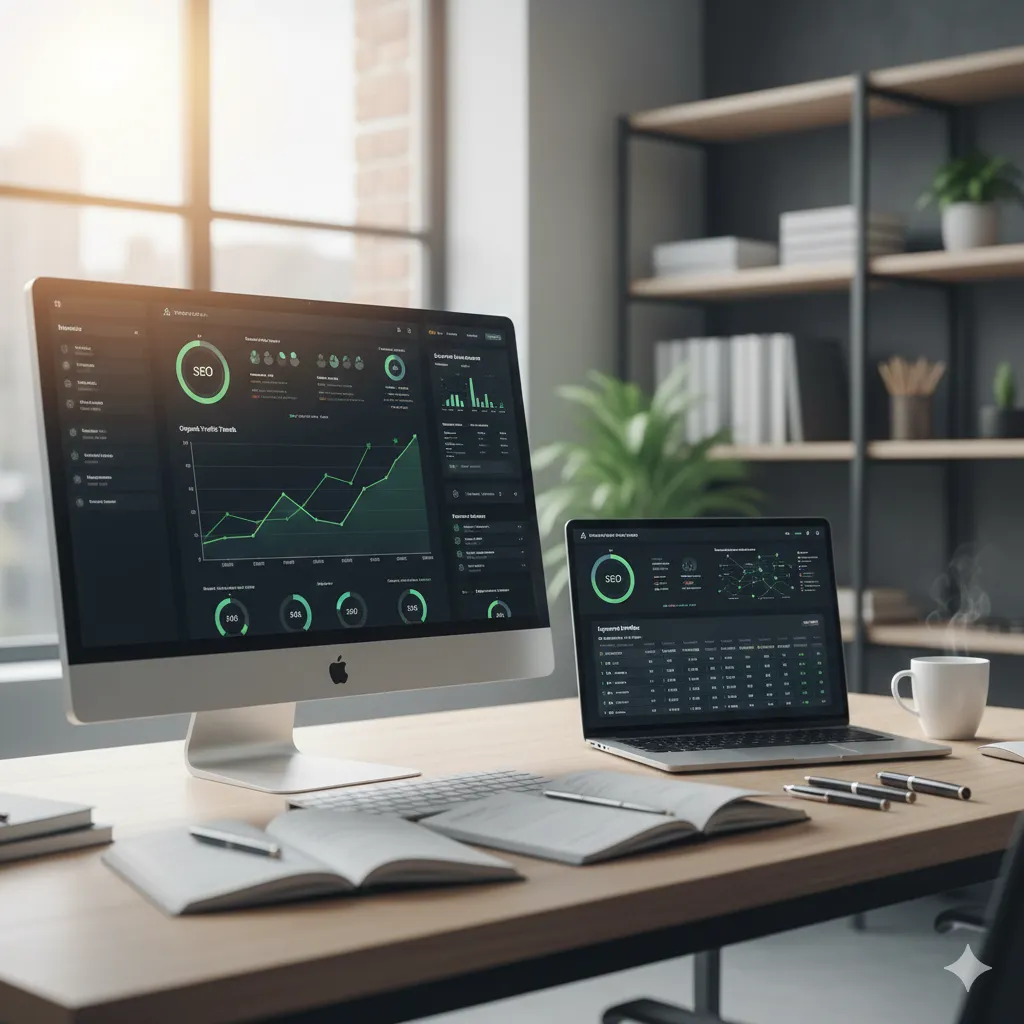 SEO analytics dashboard organic traffic metrics