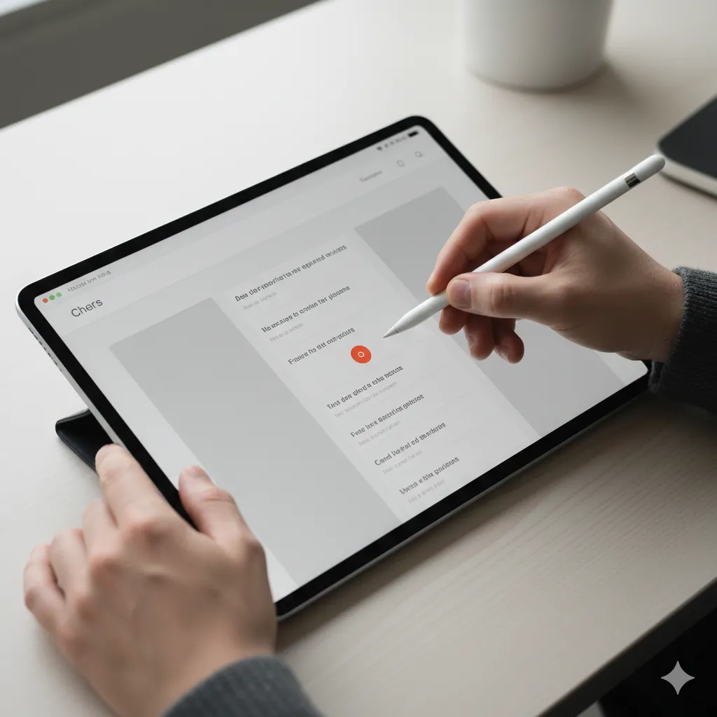 tablet stylus web interface design