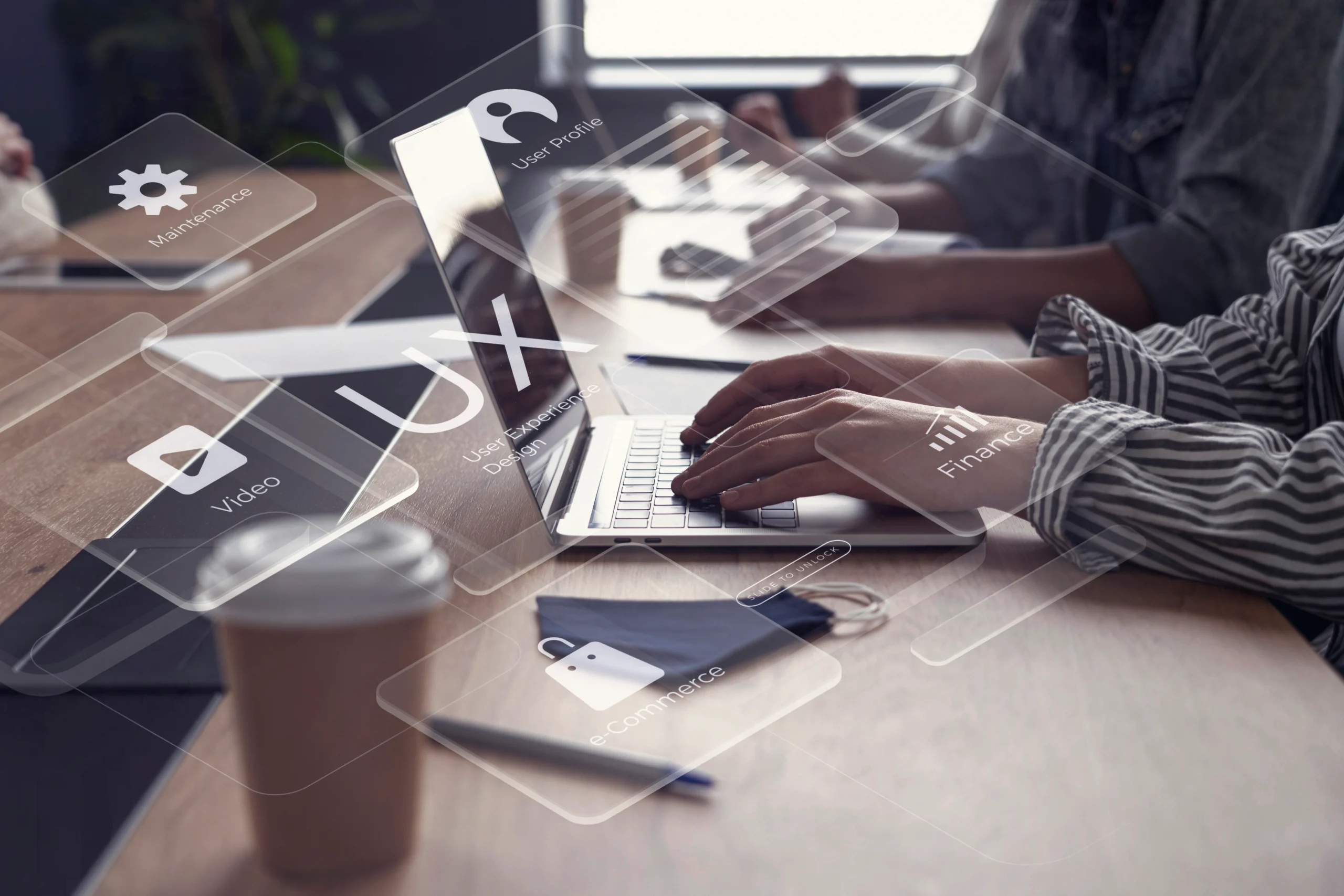 UX UI design digital interface concept