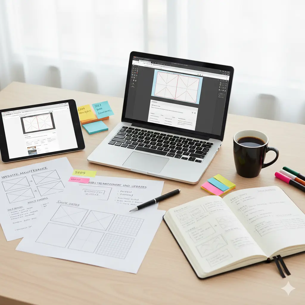 web design wireframe workspace planning