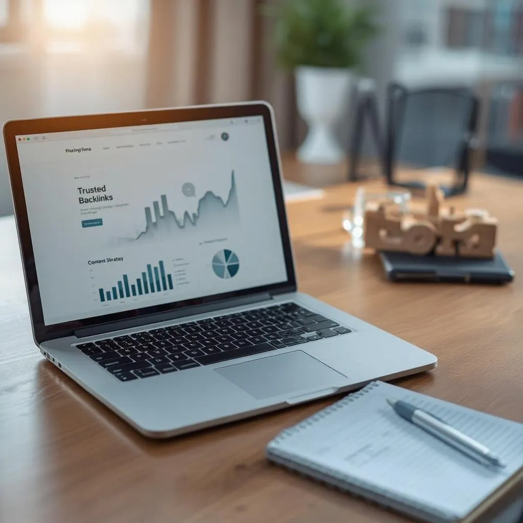 trusted backlinks analytics dashboard laptop